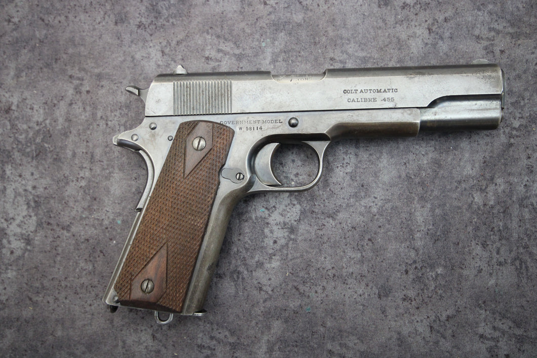 13:  Rare Colt 1911 British in 455 Webley Self-Loading Semi-Rimmed / Eley with 5