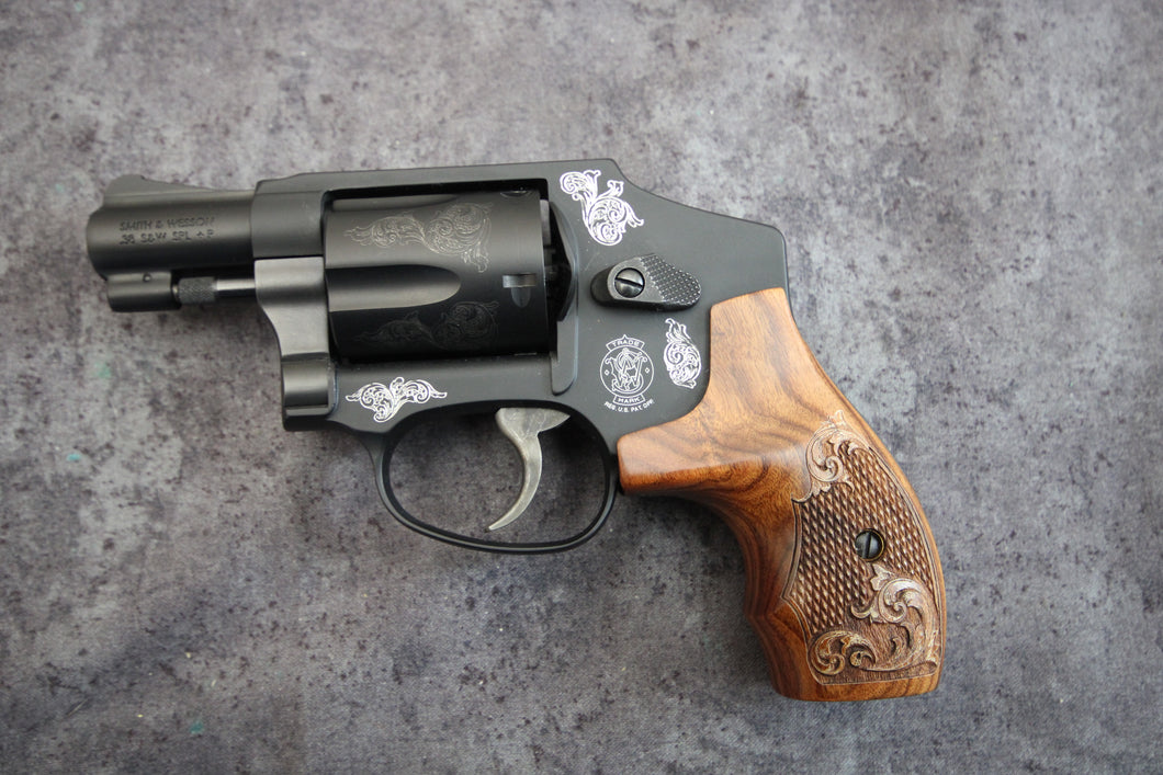 79:  Smith & Wesson Model 442-1 Deluxe Engraved Centennial in 38 Special with 1 7/8